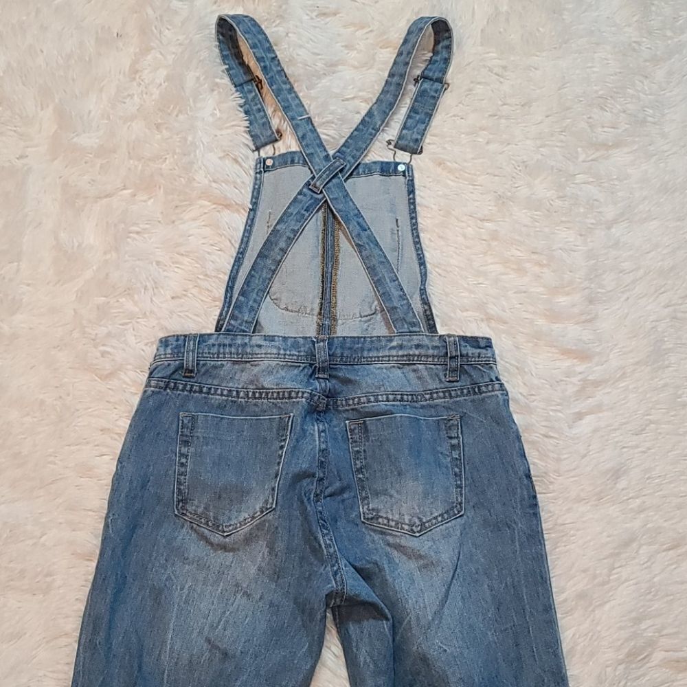 Distressed Overalls by Signature8  Small - Picture 4 of 6